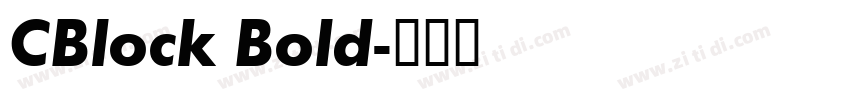 CBlock Bold字体转换